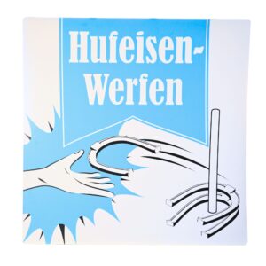 Schild Hufeisenwerfen